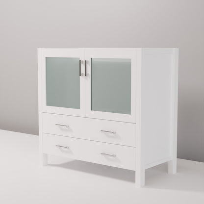 Volez 36 in W x 18.25 in D White Bath Vanity