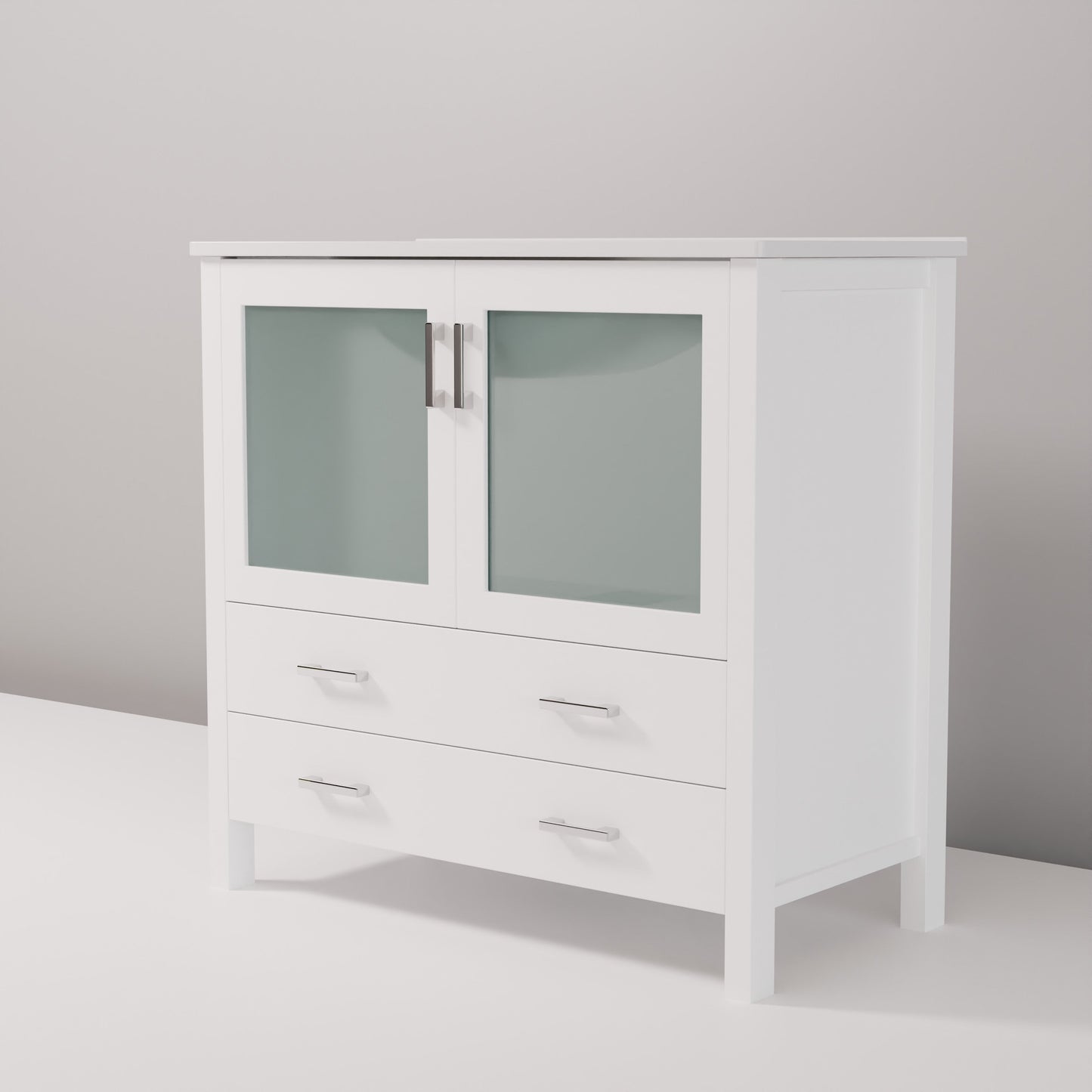 Volez 36 in W x 18.25 in D White Bath Vanity