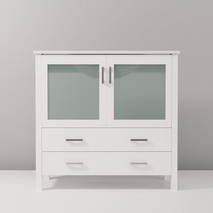Volez 36 in W x 18.25 in D White Bath Vanity