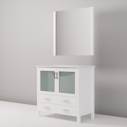Volez 36 in W x 18.25 in D White Bath Vanity