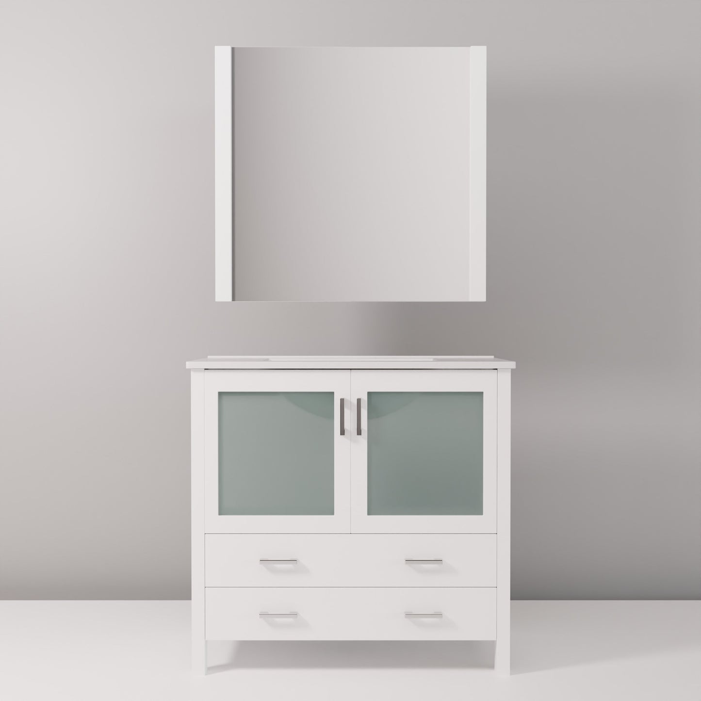 Volez 36 in W x 18.25 in D White Bath Vanity