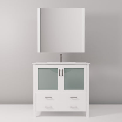 Volez 36 in W x 18.25 in D White Bath Vanity