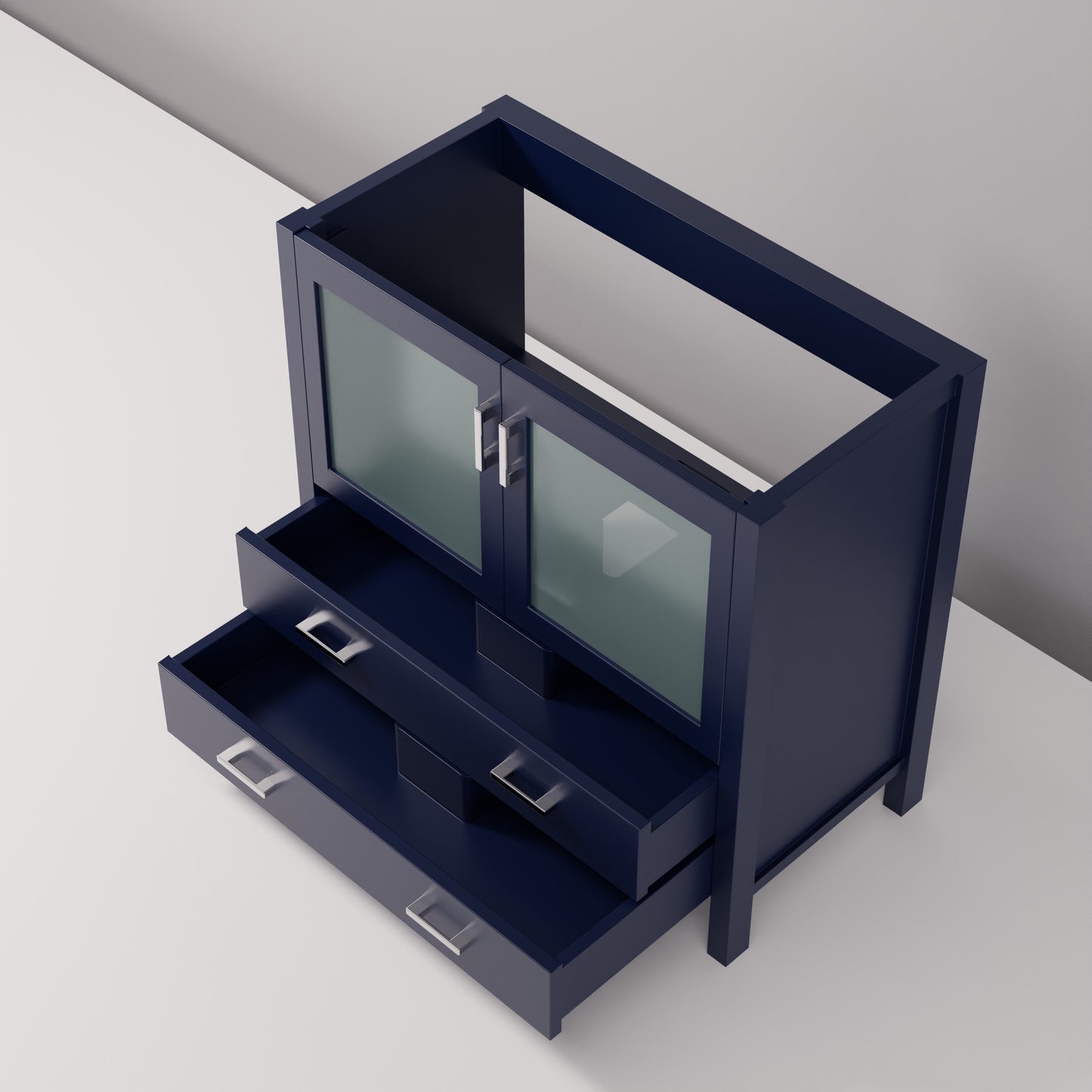 Volez 36 in W x 18.25 in D Navy Blue Bath Vanity