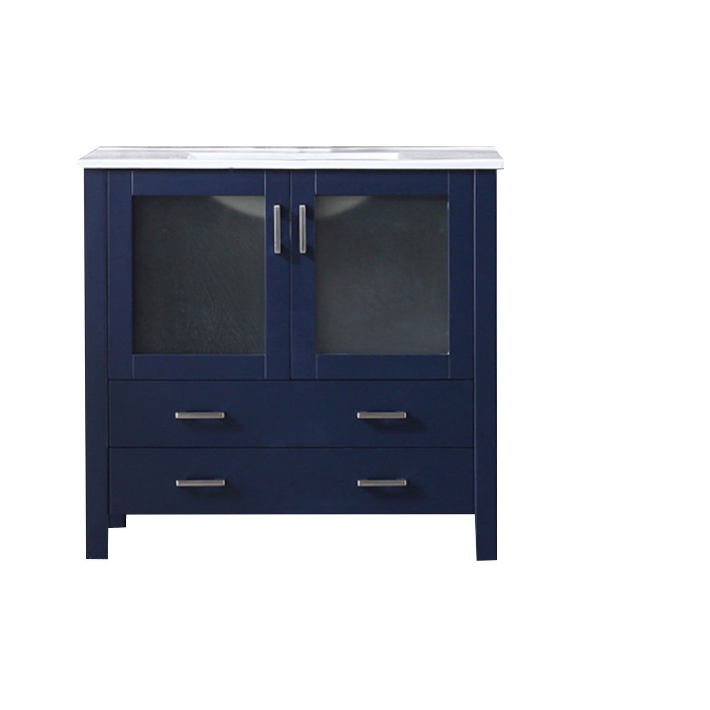 Volez 36 in W x 18.25 in D Navy Blue Bath Vanity