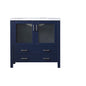 Volez 36 in W x 18.25 in D Navy Blue Bath Vanity