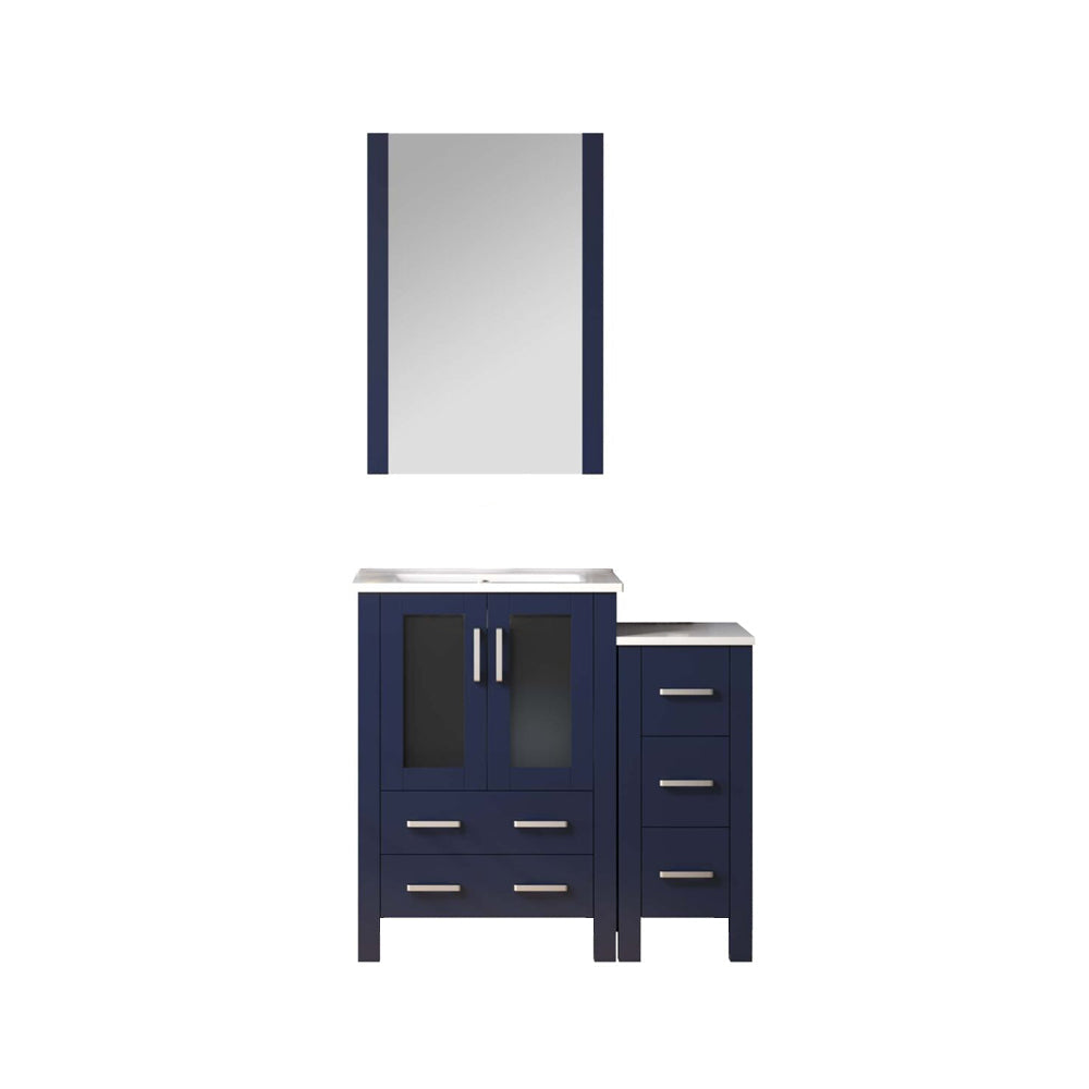 Volez 36 in W x 18.25 in D Navy Blue Bath Vanity
