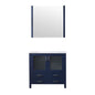 Volez 36 in W x 18.25 in D Navy Blue Bath Vanity