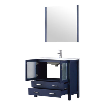 Volez 36 in W x 18.25 in D Navy Blue Bath Vanity