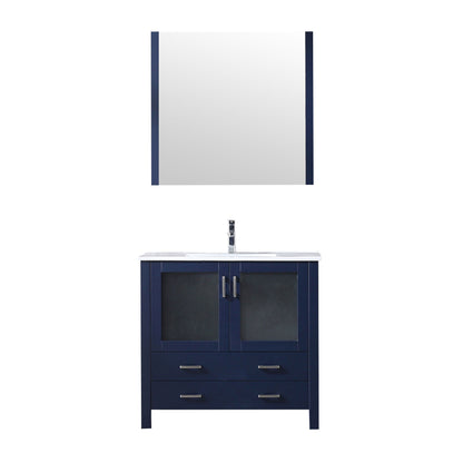 Volez 36 in W x 18.25 in D Navy Blue Bath Vanity