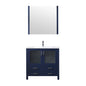 Volez 36 in W x 18.25 in D Navy Blue Bath Vanity