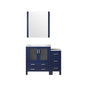 Volez 42 in W x 18.25 in D Navy Blue Bath Vanity with Side Cabinet