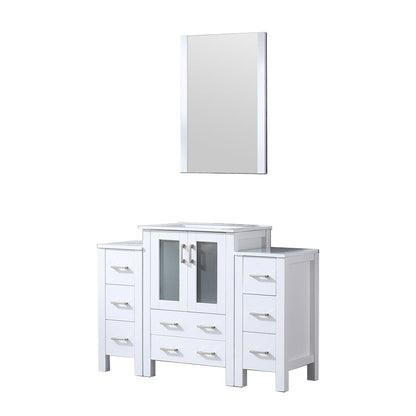 Volez 48 in W x 18.25 in D White Bath Vanity with Side Cabinets