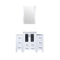Volez 48 in W x 18.25 in D White Bath Vanity with Side Cabinets