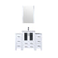 Volez 48 in W x 18.25 in D White Bath Vanity with Side Cabinets