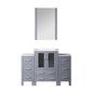 Volez 48 in W x 18.25 in D Dark Grey Bath Vanity with Side Cabinets