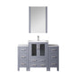 Volez 48 in W x 18.25 in D Dark Grey Bath Vanity with Side Cabinets