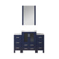 Volez 48 in W x 18.25 in D Navy Blue Bath Vanity with Side Cabinets