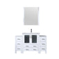 Volez 54 in W x 18.25 in D White Bath Vanity with Side Cabinets
