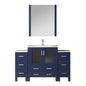 Volez 54 in W x 18.25 in D Navy Blue Bath Vanity with Side Cabinets