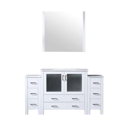 Volez 60 in W x 18.25 in D White Bath Vanity with Side Cabinets