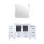 Volez 60 in W x 18.25 in D White Bath Vanity with Side Cabinets