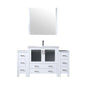 Volez 60 in W x 18.25 in D White Bath Vanity with Side Cabinets