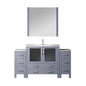 Volez 60 in W x 18.25 in D Dark Grey Bath Vanity with Side Cabinets