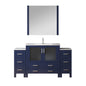 Volez 60 in W x 18.25 in D Navy Blue Bath Vanity with Side Cabinets