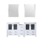 Volez 72 in W x 18.25 in D White Double Bath Vanity with Side Cabinet