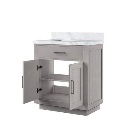 Abbey 30 in W x 22 in D White Oak Single Bath Vanity