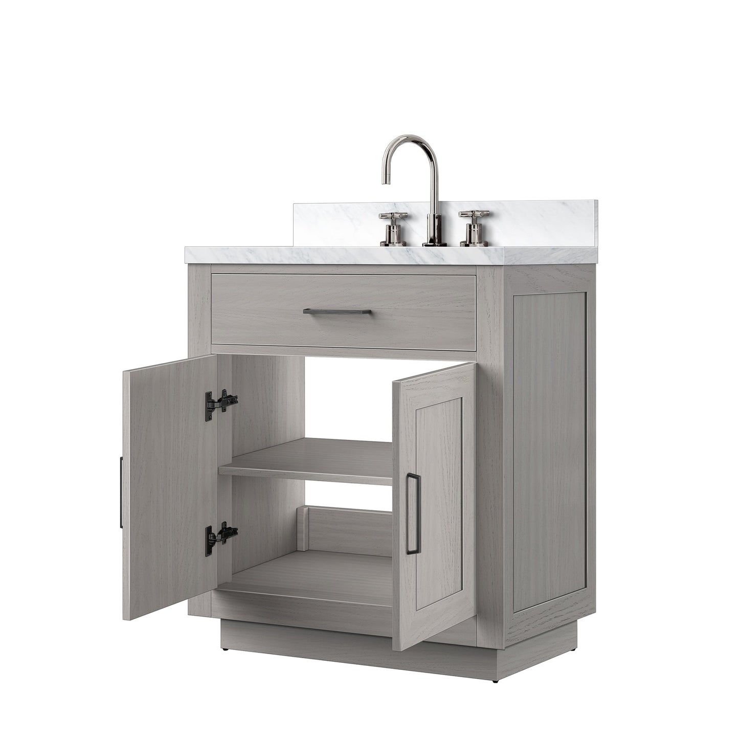 Abbey 30 in W x 22 in D White Oak Single Bath Vanity