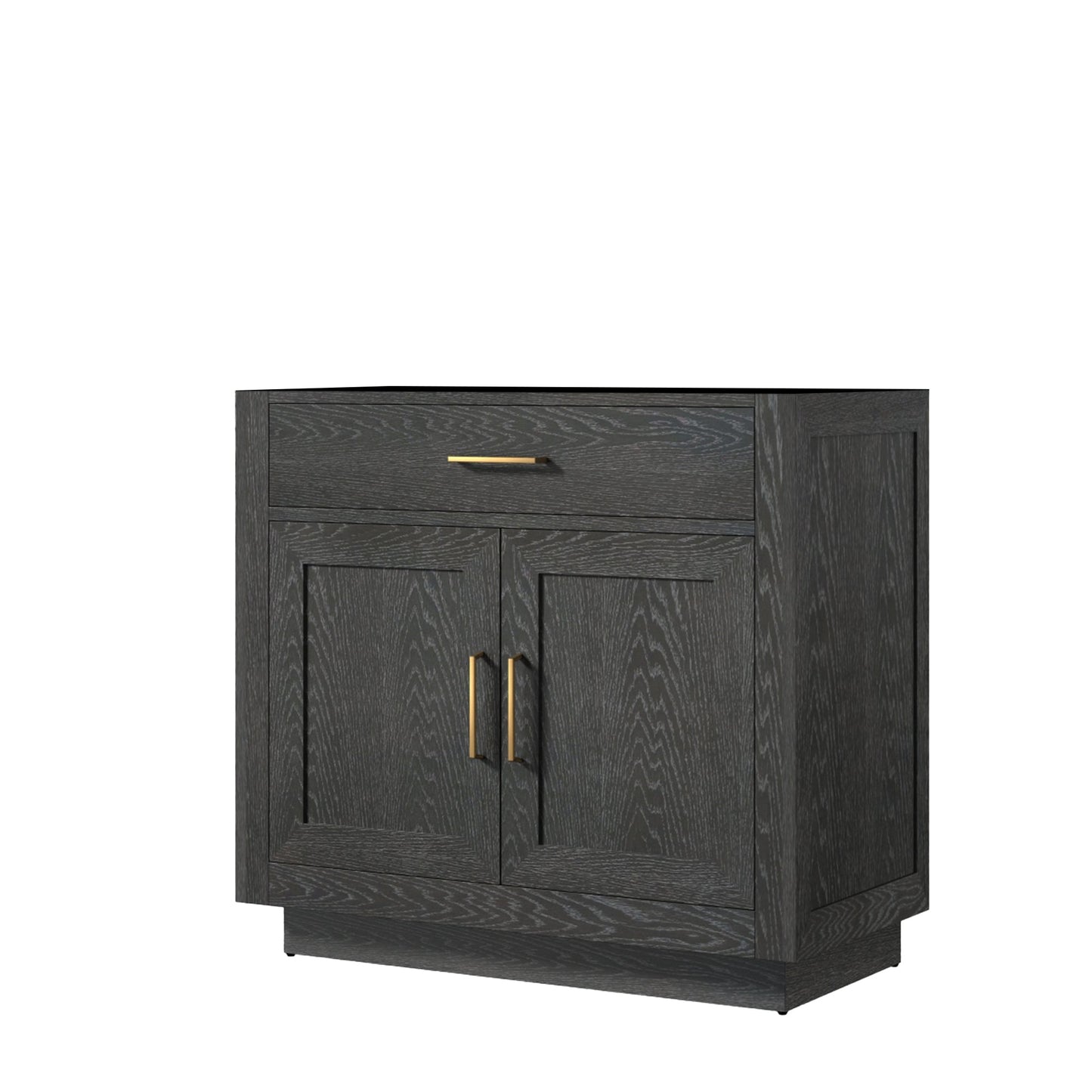 Abbey 36 in W x 22 in D Black Oak Single Bath Vanity