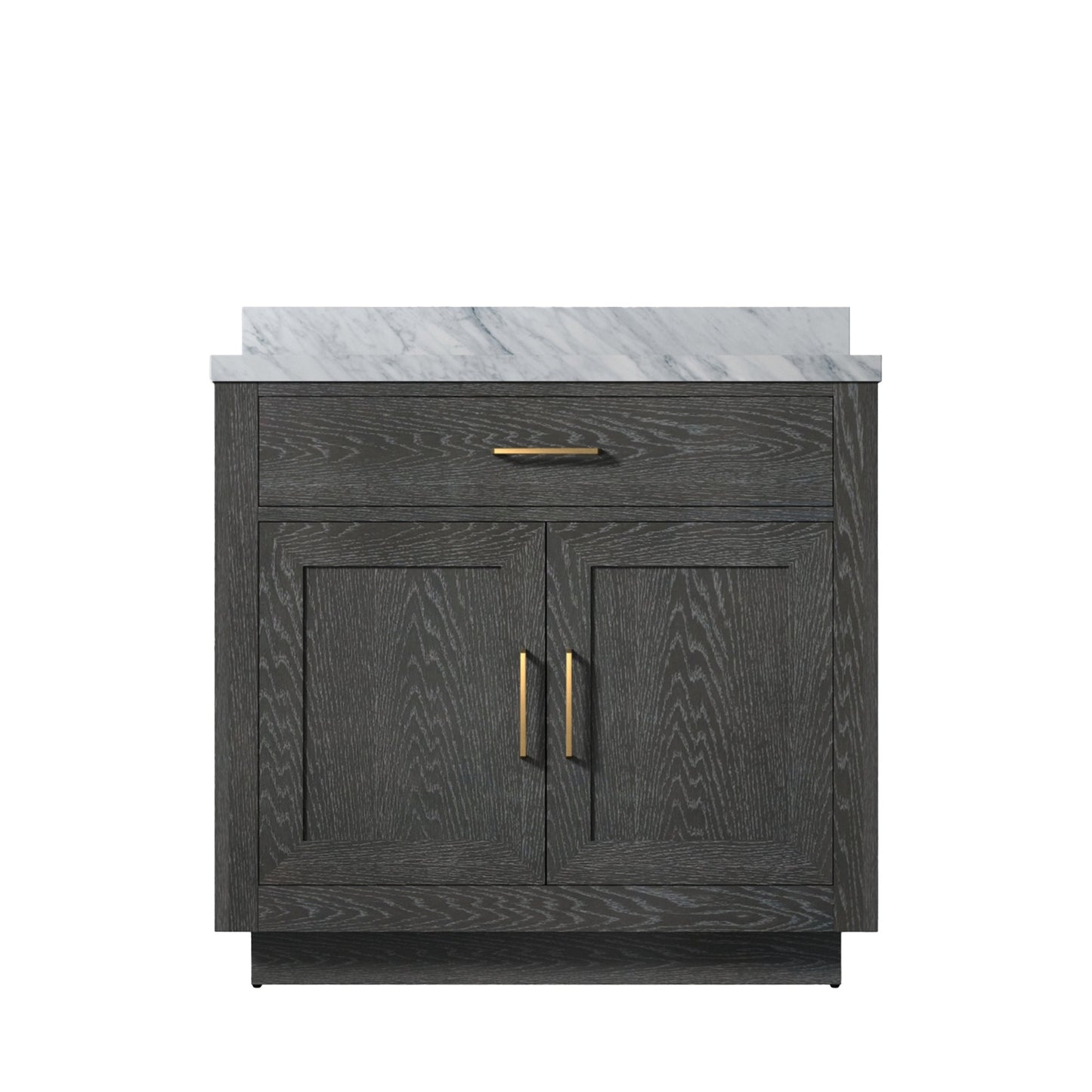 Abbey 36 in W x 22 in D Black Oak Single Bath Vanity