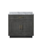 Abbey 36 in W x 22 in D Black Oak Single Bath Vanity