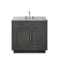 Abbey 36 in W x 22 in D Black Oak Single Bath Vanity