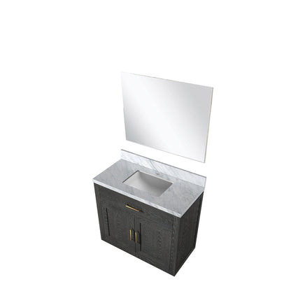 Abbey 36 in W x 22 in D Black Oak Single Bath Vanity