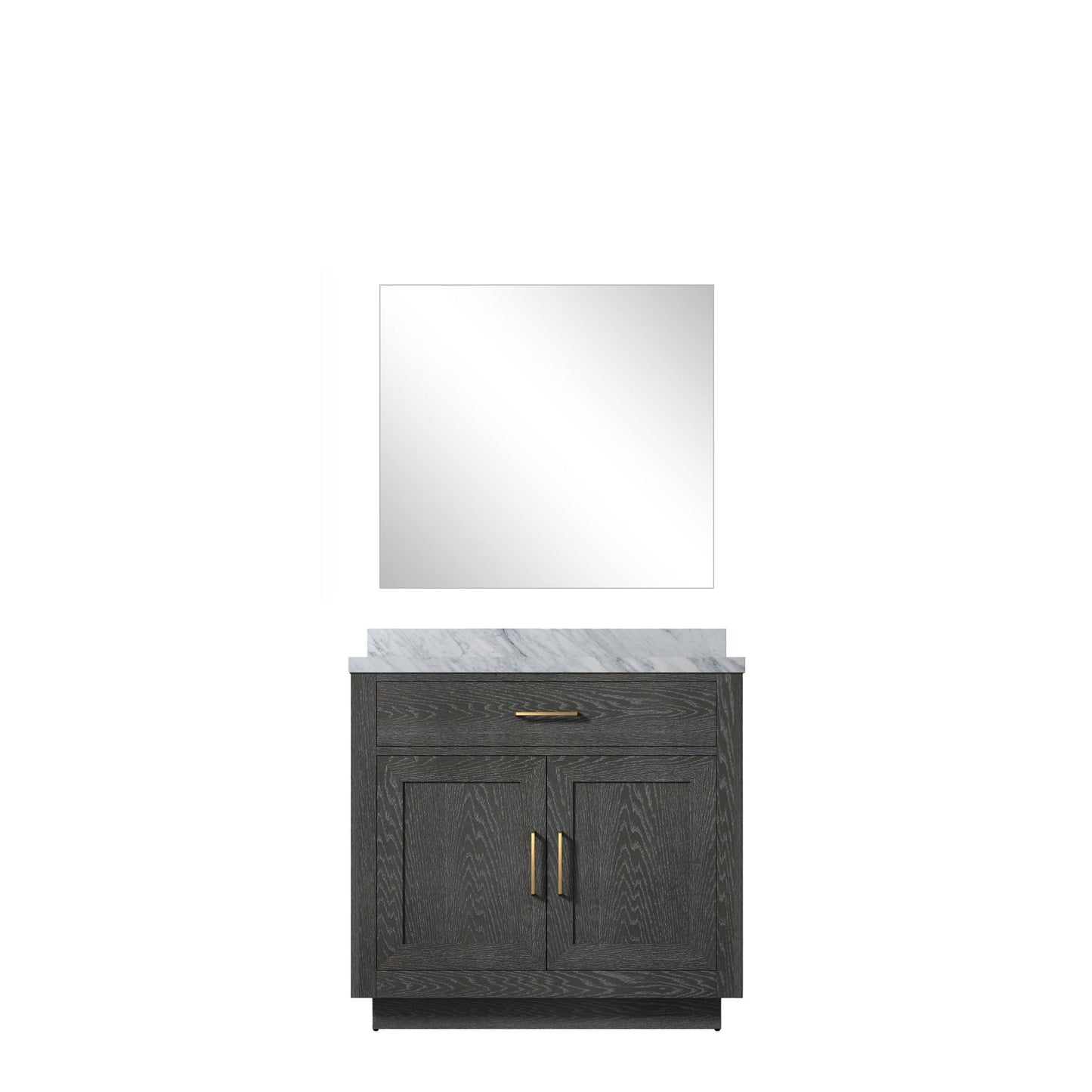 Abbey 36 in W x 22 in D Black Oak Single Bath Vanity