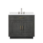 Abbey 36 in W x 22 in D Black Oak Single Bath Vanity
