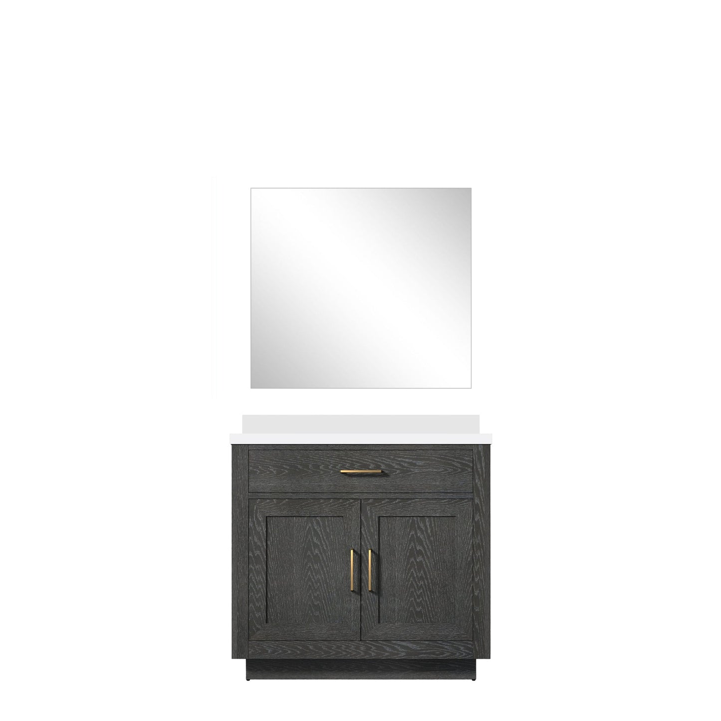 Abbey 36 in W x 22 in D Black Oak Single Bath Vanity
