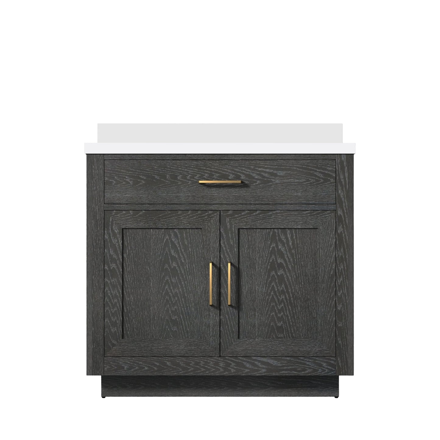 Abbey 36 in W x 22 in D Black Oak Single Bath Vanity