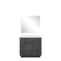 Abbey 36 in W x 22 in D Black Oak Single Bath Vanity