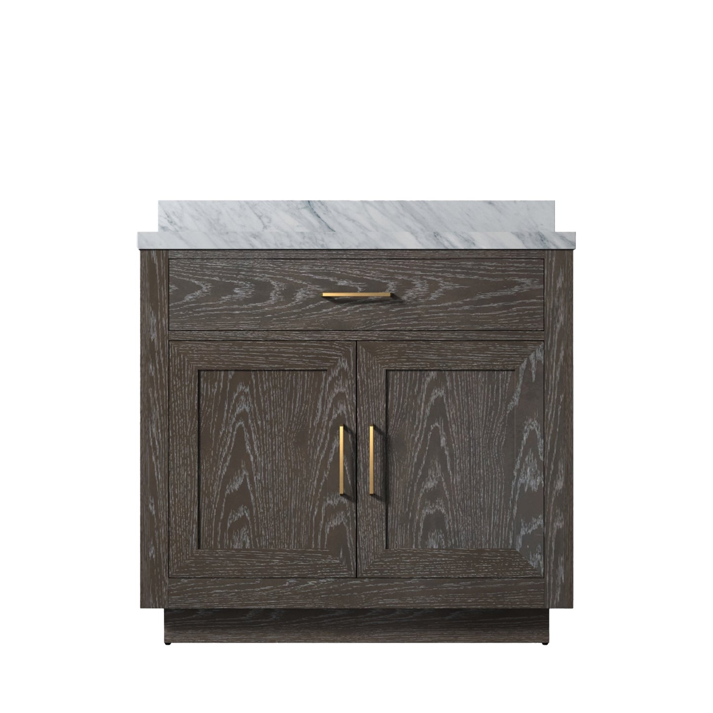 Abbey 36 in W x 22 in D Brown Oak Single Bath Vanity