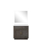 Abbey 36 in W x 22 in D Brown Oak Single Bath Vanity