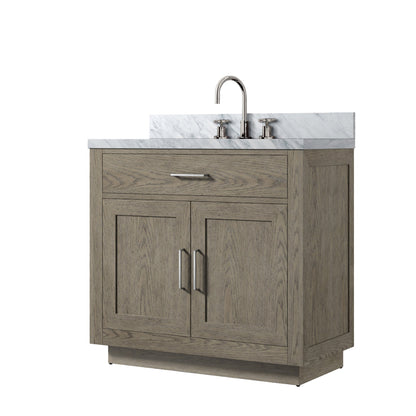 Abbey 36 in W x 22 in D Grey Oak Single Bath Vanity