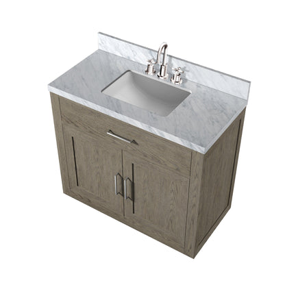 Abbey 36 in W x 22 in D Grey Oak Single Bath Vanity