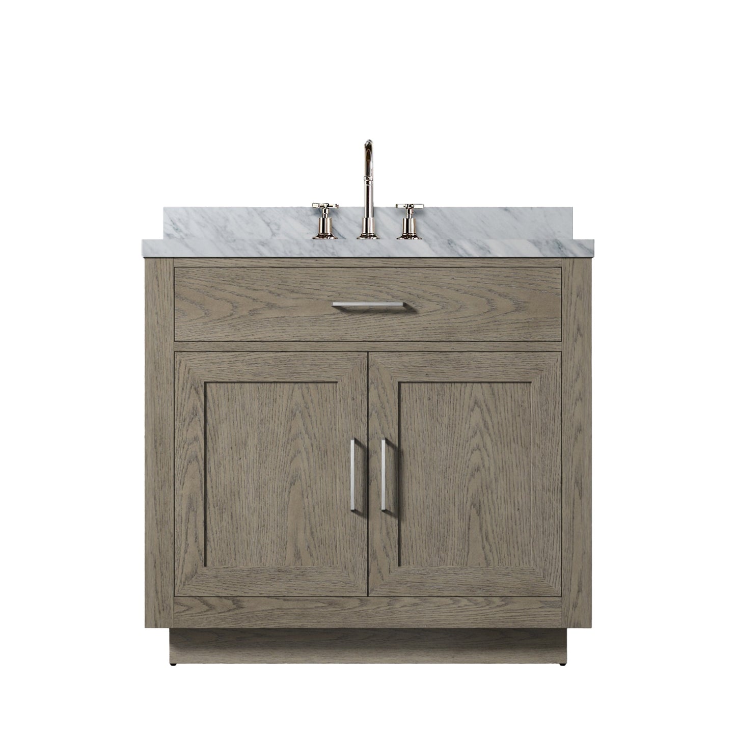 Abbey 36 in W x 22 in D Grey Oak Single Bath Vanity