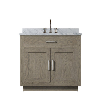 Abbey 36 in W x 22 in D Grey Oak Single Bath Vanity