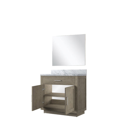 Abbey 36 in W x 22 in D Grey Oak Single Bath Vanity