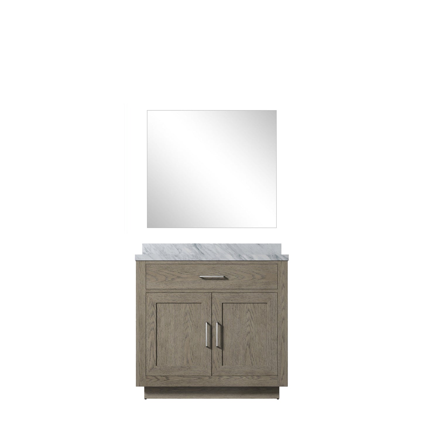 Abbey 36 in W x 22 in D Grey Oak Single Bath Vanity