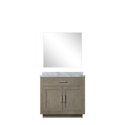 Abbey 36 in W x 22 in D Grey Oak Single Bath Vanity